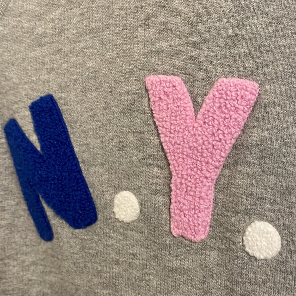 JCrew NYC Embroidered Chenille Sweatshirt - Picture 4 of 6